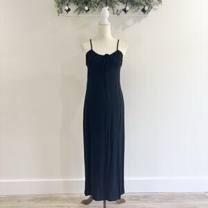 New Lush Black Anguilla Maxi Sun Dress Medium ZZ Resort Wear Vacation Outfit